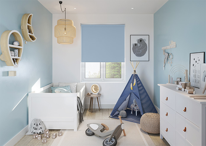 Trinity (Blackout), French Blue - Roller Blind - Image 8